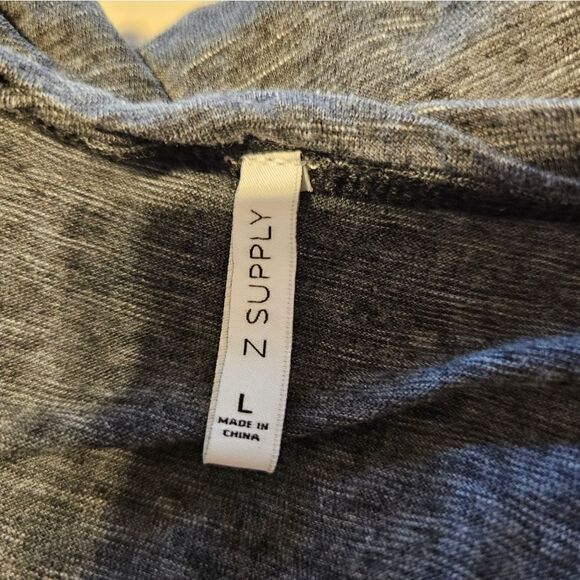 Z Supply gray top Women's large long sleeve Pre-owned - Picture 3 of 5